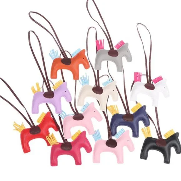 🆕 Equestrian Lucky Horse-Pony Purse Tag or Keychain - Black & Yellow 🐴 - Picture 4 of 9